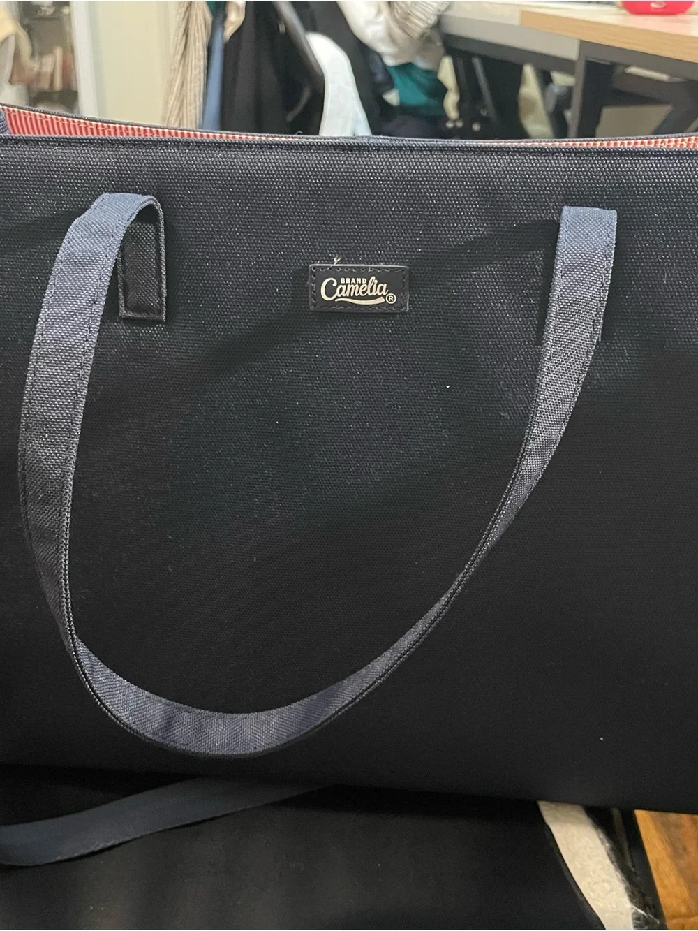 Classic Navy Tote Bag for Work